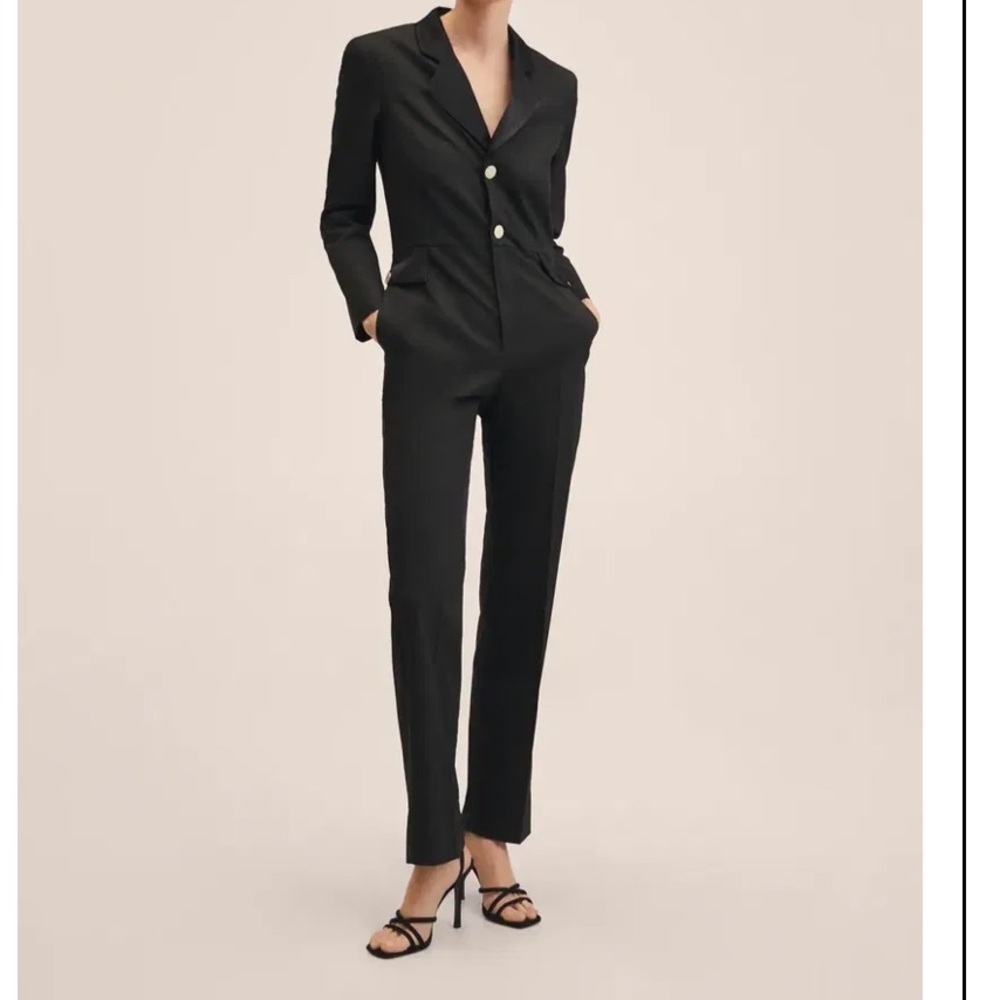 MANGO Elegant Black Jumpsuit Size Small NEW